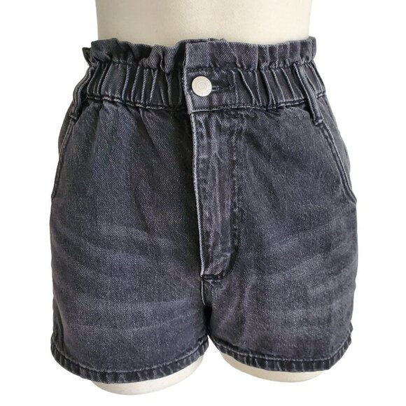 BDG Pull-On High Waisted Mom Short Black Denim Size XS - Picture 2 of 16